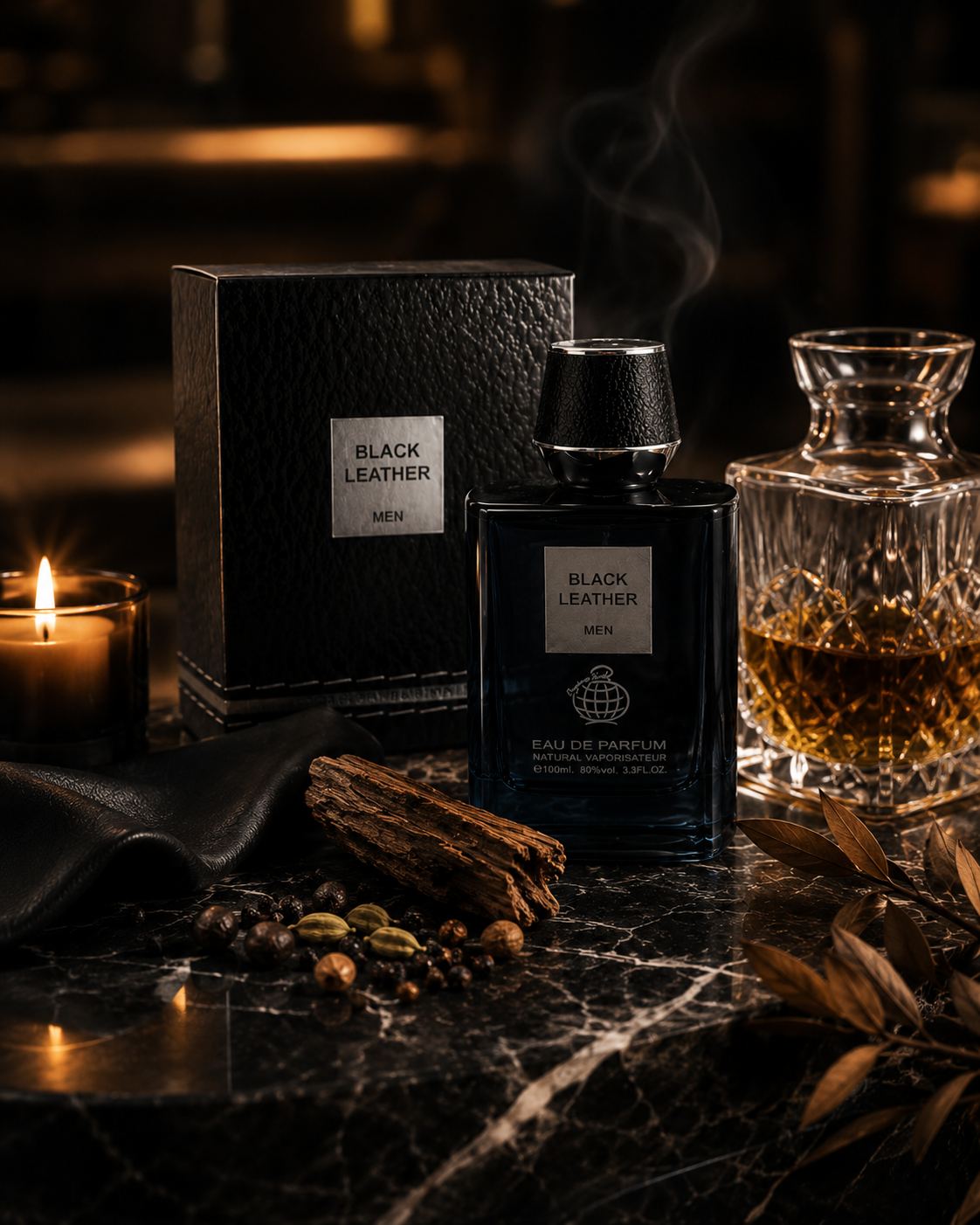 Black Leather Men – Coffret Eau de Parfum & Déodorant